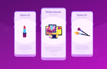Image showing Beauty blogger app interface template.
