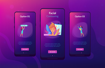 Image showing Facial contouring app interface template.