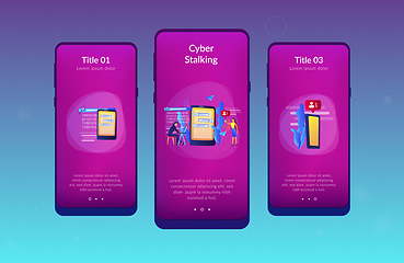 Image showing Cyberstalking app interface template.
