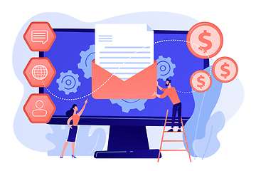 Image showing Marketing automation system concept vector illustration.