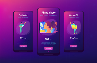 Image showing Rhinoplasty app interface template.