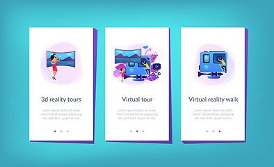 Image showing Virtual tour app interface template.