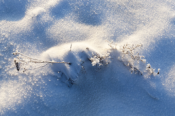 Image showing Snow drifts in winter