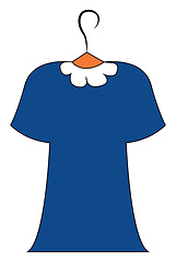 Image showing Long blue shirt vector or color illustration