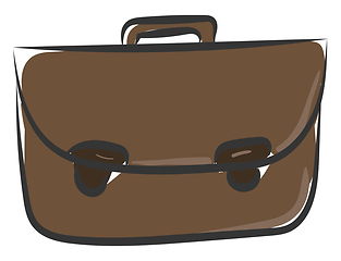 Image showing A paper suitcase vector or color illustration