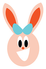 Image showing Girl bunny vector or color illustration