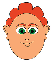 Image showing Man with green eyes vector or color illustration