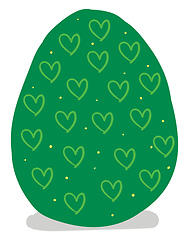 Image showing Green Easter eggs vector or color illustration