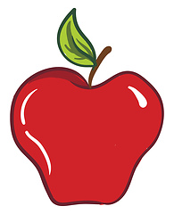 Image showing Clipart of an apple fruit vector or color illustration