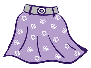 Image showing Floral violet skirt vector or color illustration