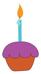 Image showing Little cake vector or color illustration