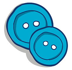 Image showing Two blue buttons vector illustration 