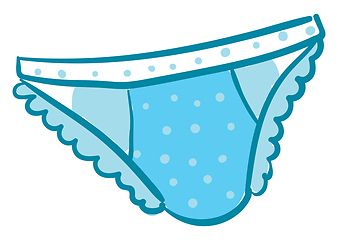 Image showing A blue women underpants vector or color illustration
