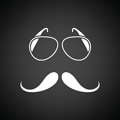 Image showing Glasses and mustache icon