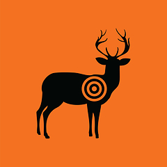 Image showing Deer silhouette with target  icon