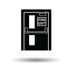 Image showing Fire exit door icon