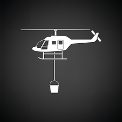 Image showing Fire service helicopter icon