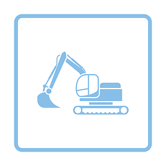 Image showing Icon of construction excavator