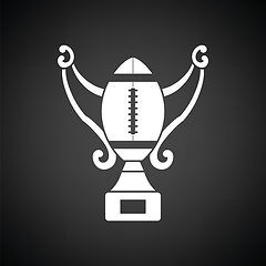 Image showing American football trophy cup icon