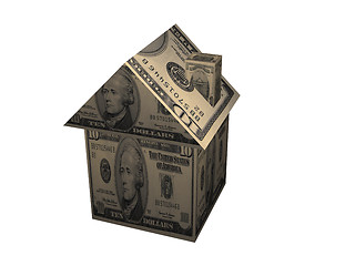 Image showing 3D dollar paper home