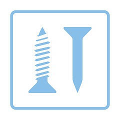 Image showing Icon of screw and nail