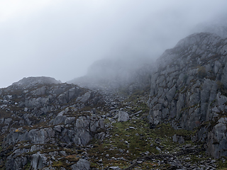 Image showing Mountainside in Mist 