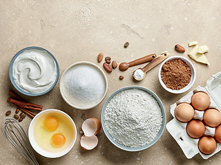 Image showing various baking ingredients