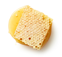 Image showing piece of fresh honey combs