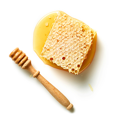 Image showing piece of honey combs