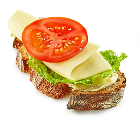 Image showing sandwich with cheese and tomato