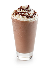 Image showing glass of chocolate milkshake