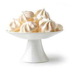 Image showing meringue cookies on cake stand