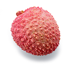 Image showing fresh pink lychee fruit