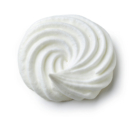 Image showing freshly baked meringue cookie