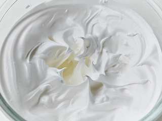 Image showing bowl of whipped egg whites cream