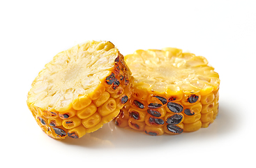 Image showing sliced grilled sweet corn