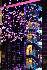 Image showing Futuristic design of the atrium in the shopping center European 