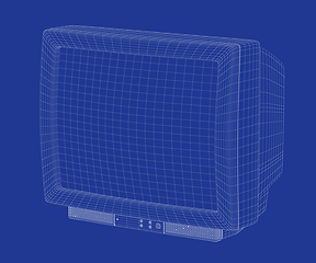 Image showing 3d model of retro tv