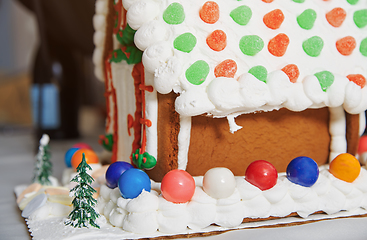 Image showing Christmas Gingerbread house on the table