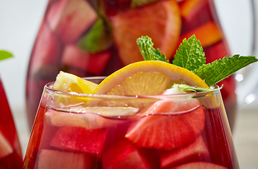 Image showing close up of red sangria 