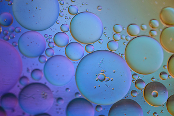 Image showing Multicolored abstract background picture made with oil, water and soap