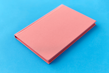 Image showing notebook or diary on blue background