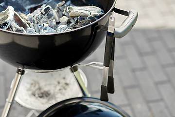 Image showing close up of charcoal smoldering in brazier