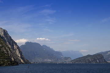 Image showing Riva del Garda town in Trentino, by Lago di Garda lake, in Italy