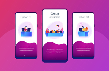 Image showing E-sport team app interface template.