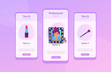 Image showing Professional makeup app interface template.