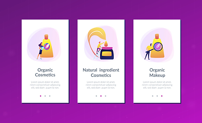 Image showing Organic cosmetics app interface template.