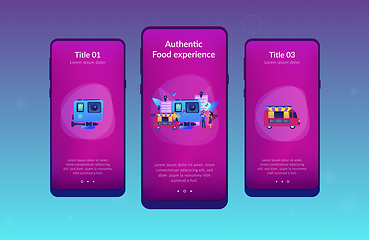 Image showing Culinary tourism app interface template.