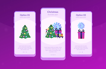 Image showing Winter holidays app interface template.