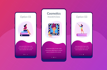 Image showing Makeup courses app interface template.